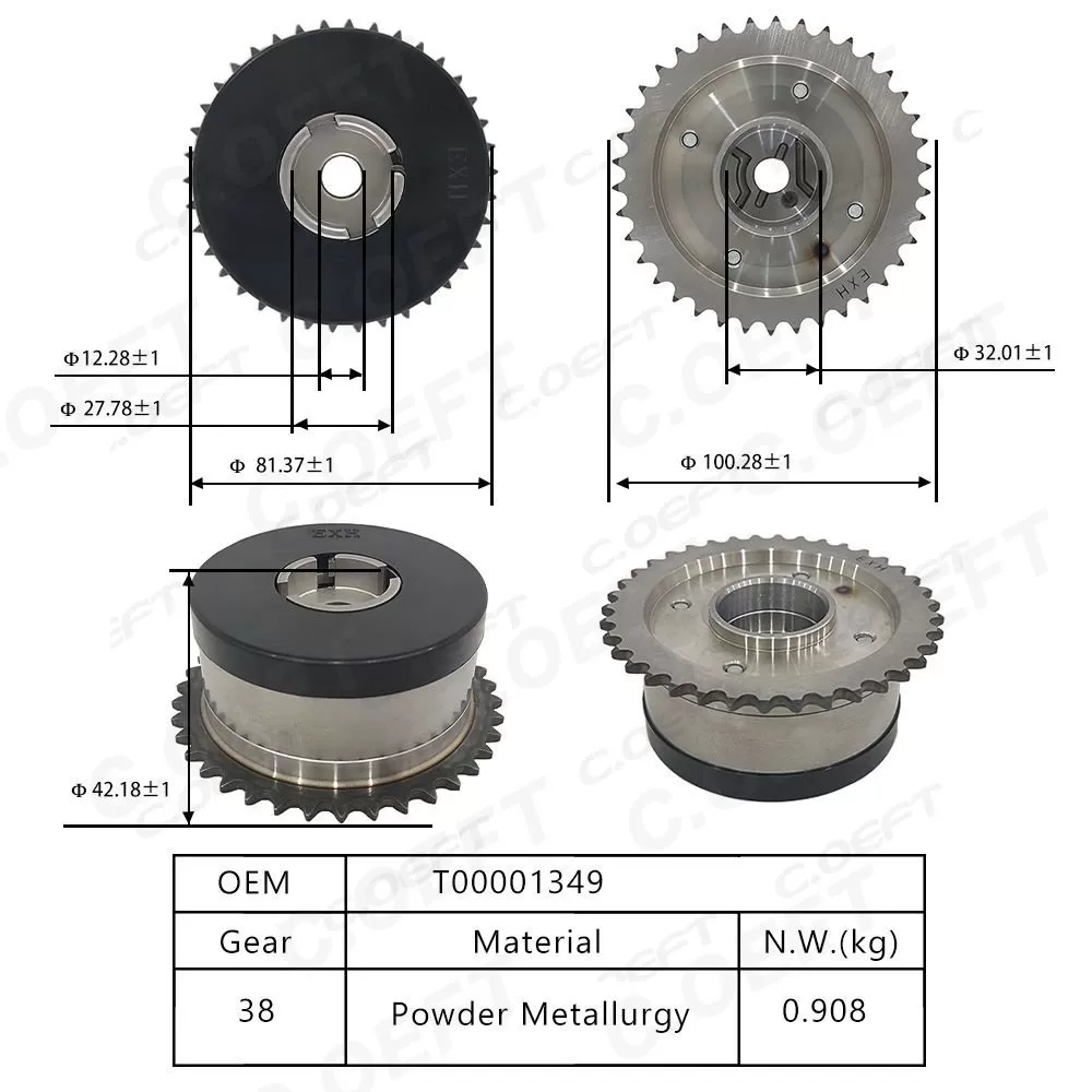 For BAIC A156T1 New Auto Parts Cam Gear Pulley Engine Timing Camshaft Sprocket T00001349