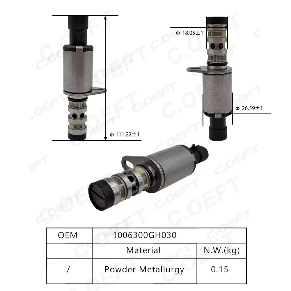 For Jianghuai New Factory Wholesale Oil Control Variable Valve Engine Timing Oil Control Valve 1006300GH030