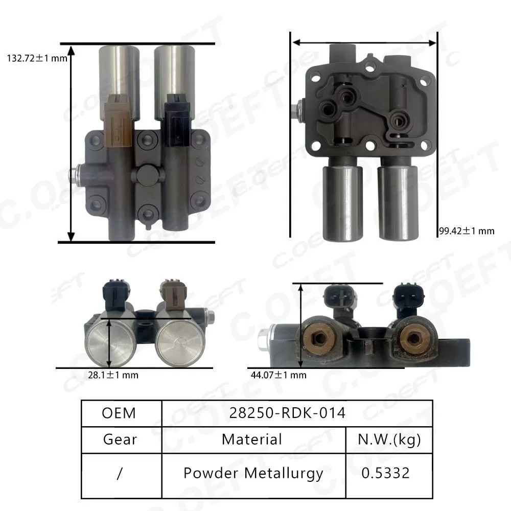 For Honda Acura Transmission Solenoid Valve 28250-RDK-014