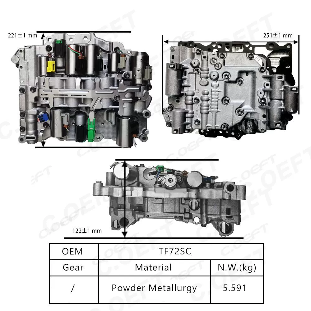 For Ford Transmission valve body assembly TF72SC for Jeep Compass