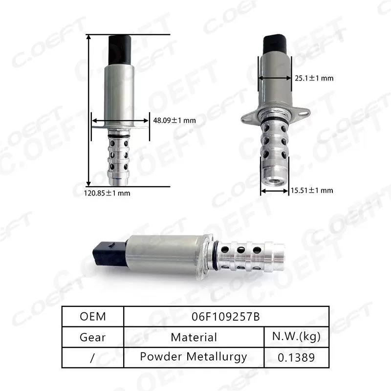 For Volkswagen Engine Oil Control  Variable Valve Timing VVT Solenoid 06F109257B