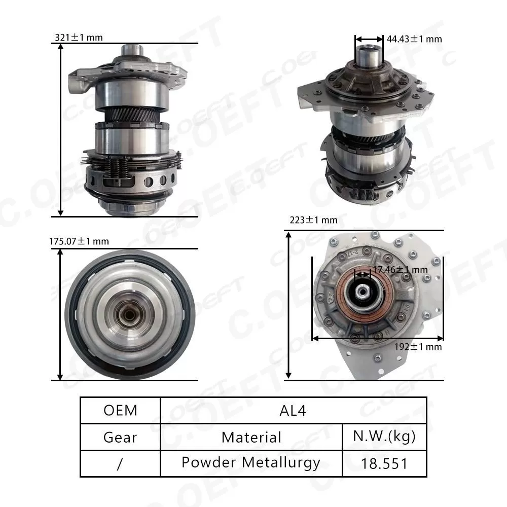 For Renault Vehicles Factory Wholesale Refabricated AL4 Gear Boxes Transmission Internal Parts for Peugeot Citroen