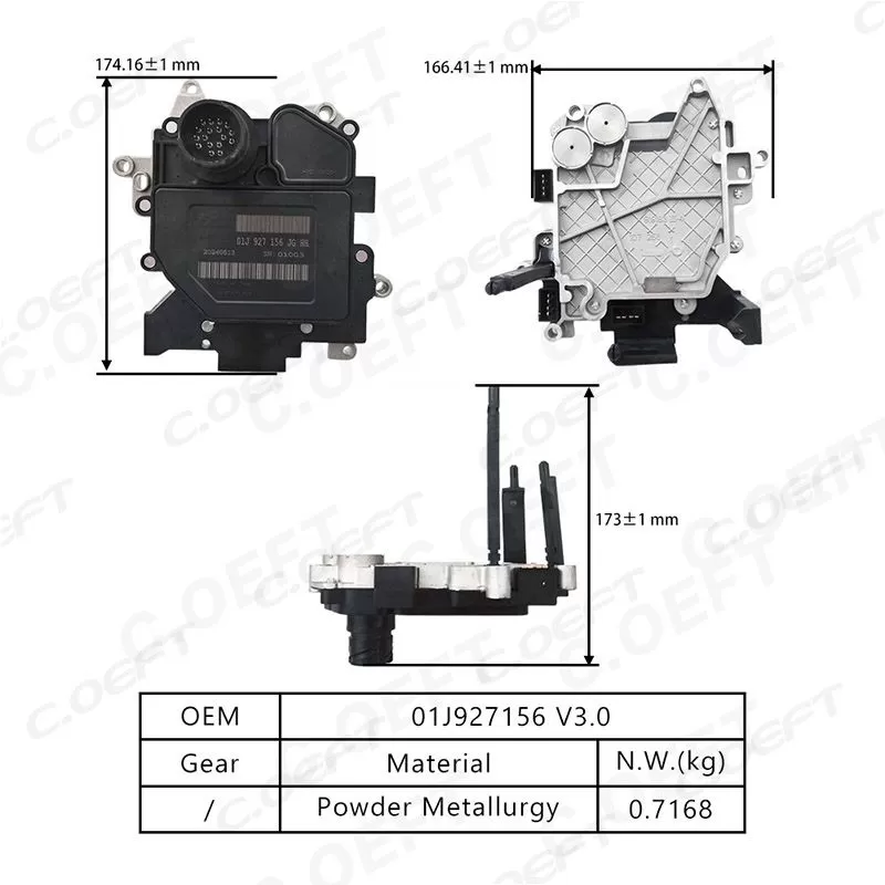 For Volkswagen and Audi Transmission Control Unit 01J927156 V3.0
