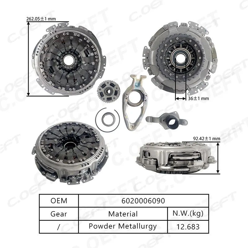 For Volkswagen DQ200 0AM, EA211, 2nd Generation, Original Brand New LUK Dry Dual Clutch Kit 6020006090