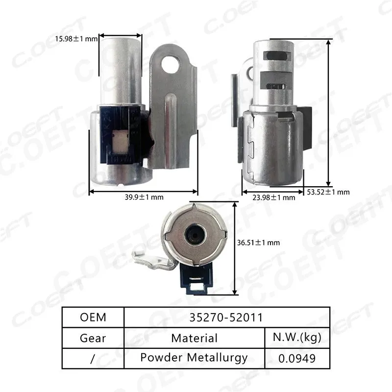 Auto Parts 35270-52011 Automatic Transmission Solenoid Rebuild Gear Boxes for Toyota U340