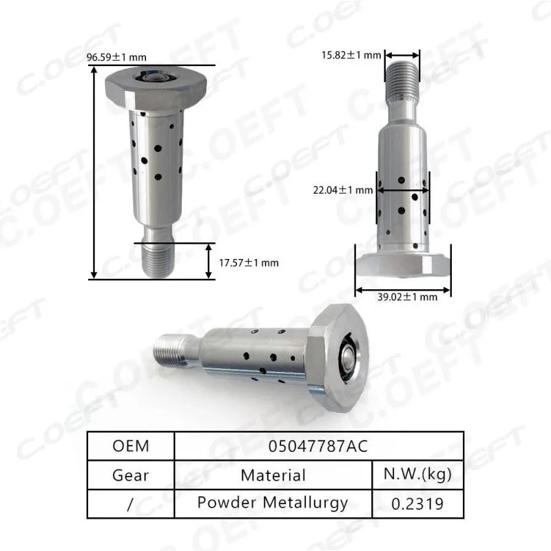 For Chrysler 3.6L New Factory Wholesale Oil Control Valve Center Screw 05047787AC 5047787AC