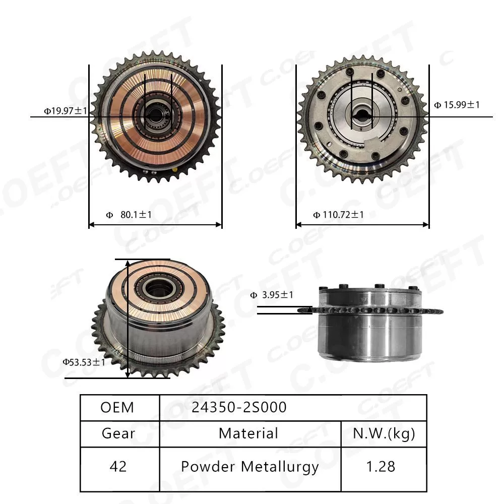 For Hyundai Kia Camshaft Timing Gear 24350-2S000