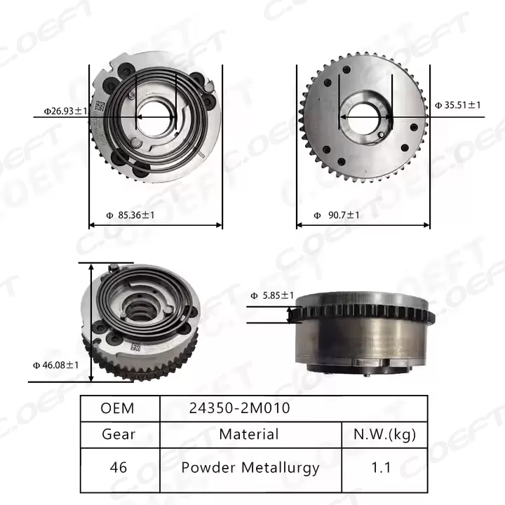 For Hyundai Kia Camshaft Adjuster Timing Gear 24350-2M010