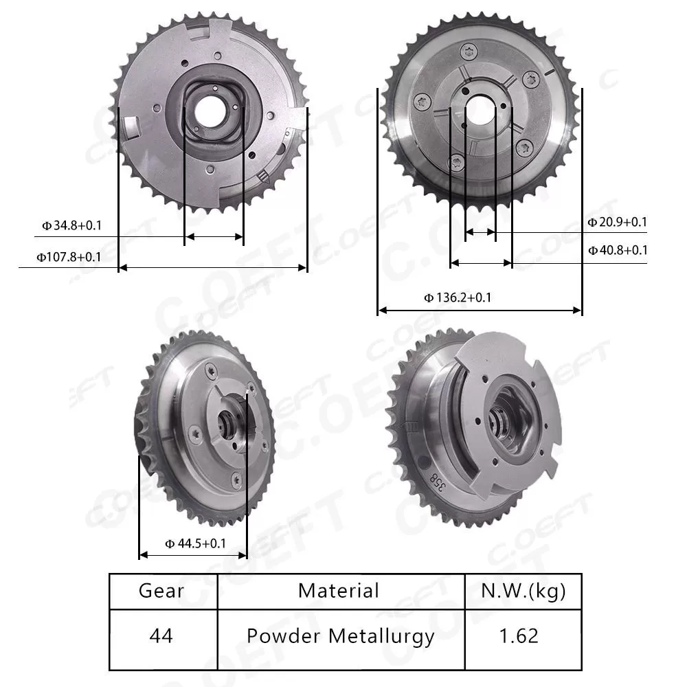 Para unidade de ajuste de árvore de cames GM5.3L 12606358