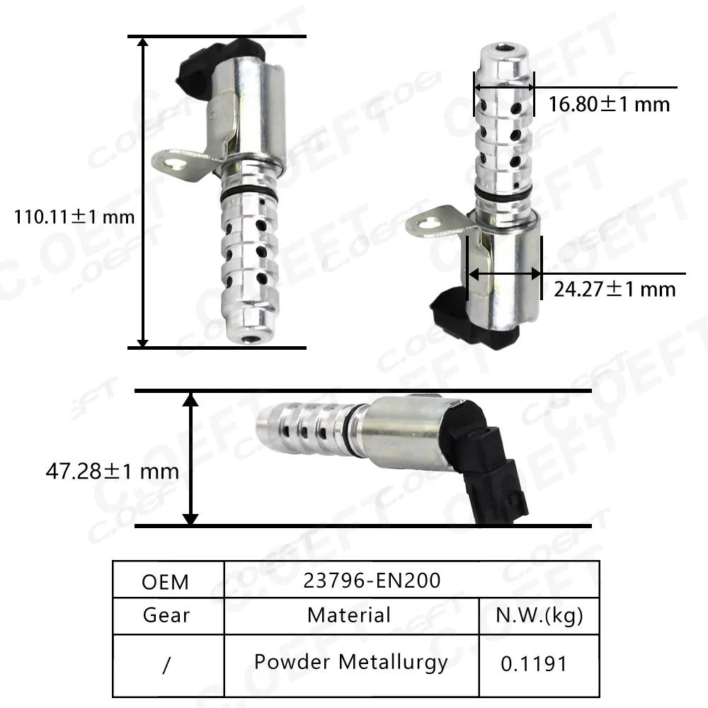 For Nissan New Automatic Engine Oil Control Variable Valve Timing VVT Solenoid Camshaft Adjuster Control Valve 23796-EN200