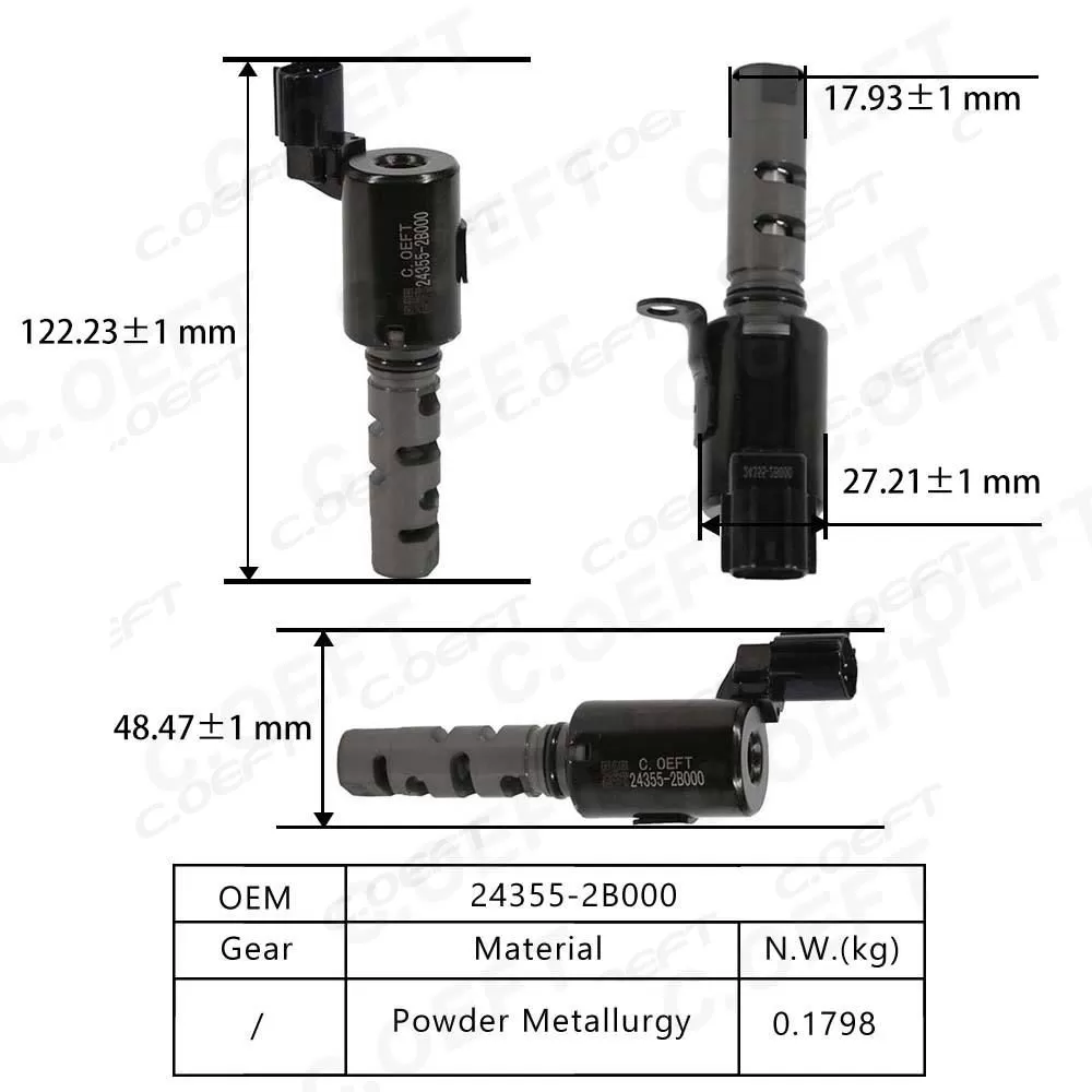 Para hyundai elantra nova válvula de controle automático do ajustador da árvore de cames sincronismo do motor válvula de controle de óleo válvula de controle de óleo 24355-2b000