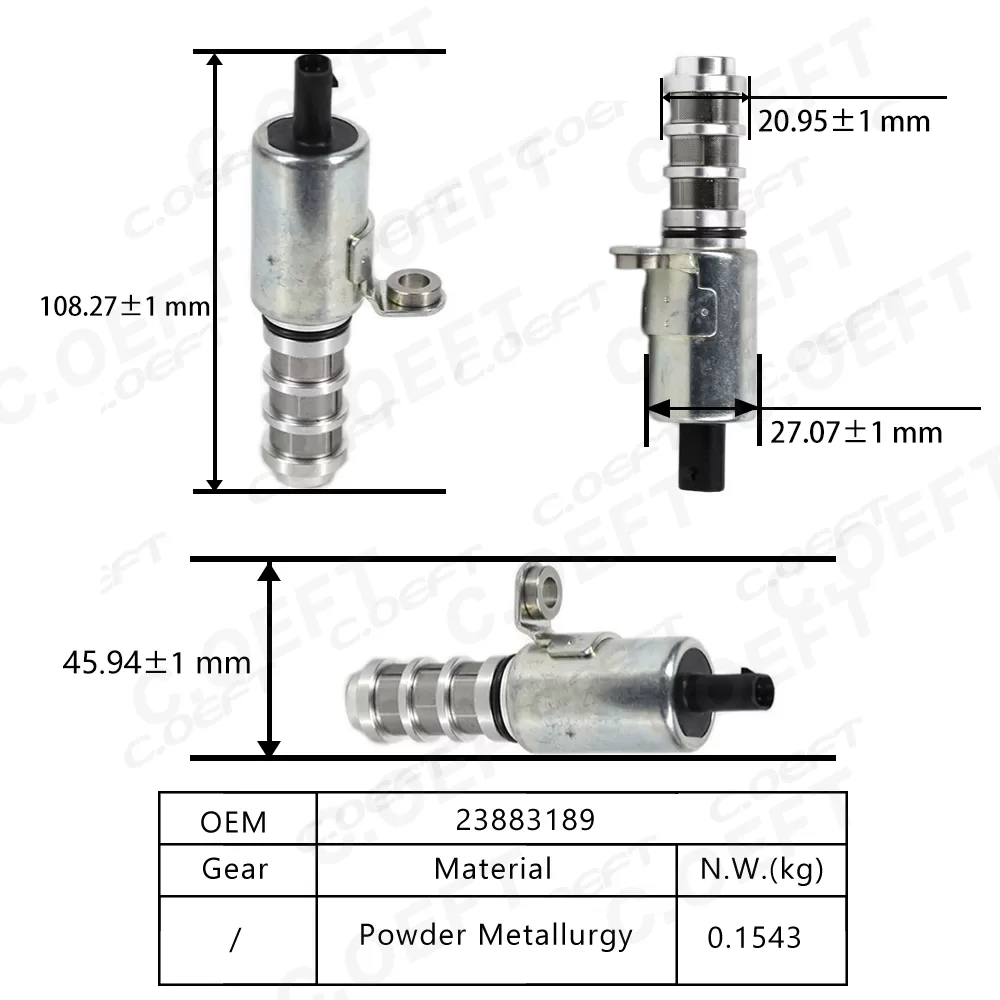 For Wuling B15 Baojun 730 New Auto Parts Camshaft Adjuster Control Valve Solenoid Valve 23883189