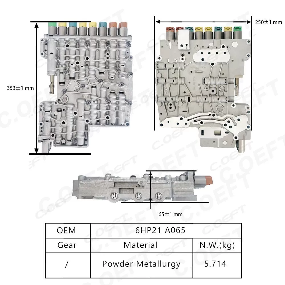 Wholesale for BMW Transmission Valve Body Assembly 6HP21 A065 Refabricated Gear Boxes From Factory