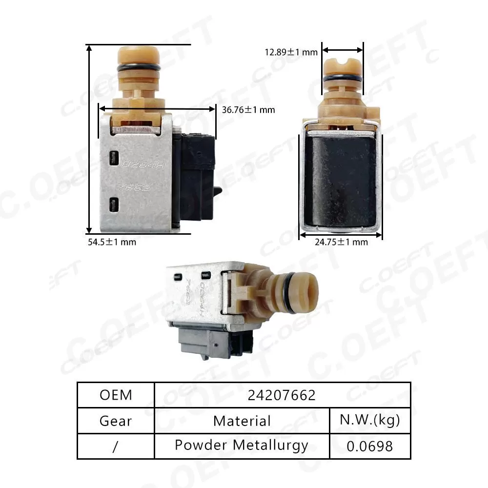 Auto Parts 4T80 Automatic Transmission Solenoid 24207662 for GM Rebuild Gear Boxes