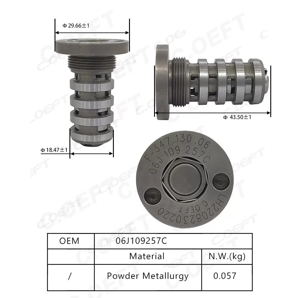 For Volkswagen  New Automatic Camshaft Adjuster Control Valve Centar Valve 06J109257C