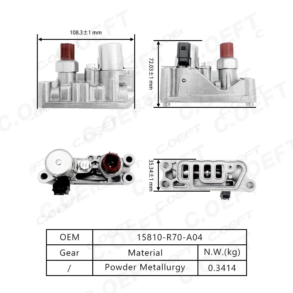 New Automatic Engine Oil Control VVT Solenoid 15810-R70-A03 15810-R70-A04 for Honda Accord and for Acura Models