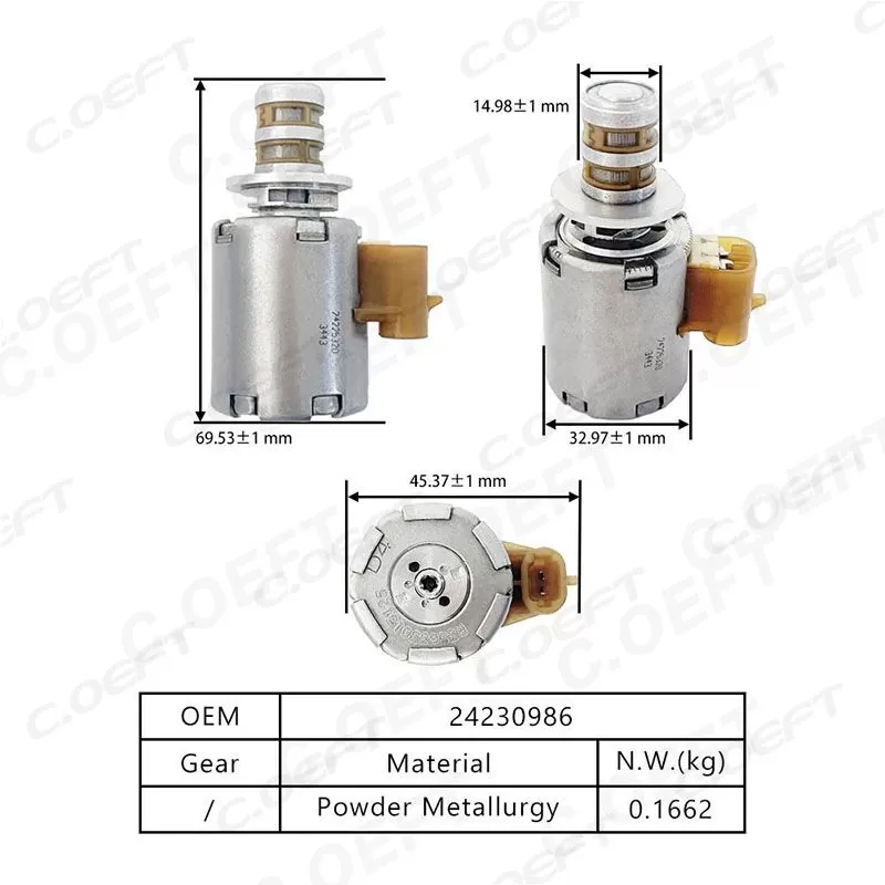 Refabrication High Quality Transmission Solenoid Valve 4L60/4L65/4L70E 24230986 for GM