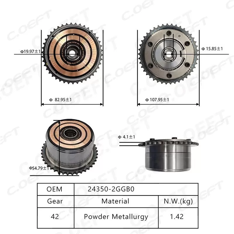 For Hyundai Sonata 9 (2017-2019) 2.0T VVT Timing Gear  24350-2GGB0