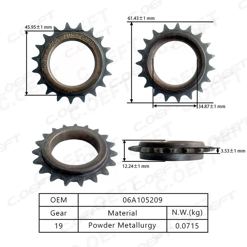 For Volkswagen Santana 3000 Gear Camshaft 06A105209