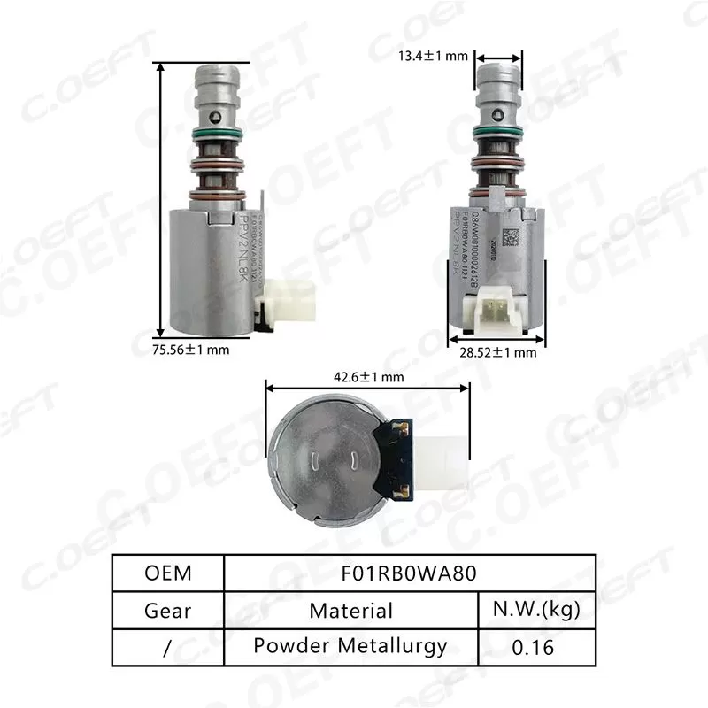 For Geely Xingyue 7DCT380 Transmission Solenoid Valve (White 8 hole) F01RB0WA80