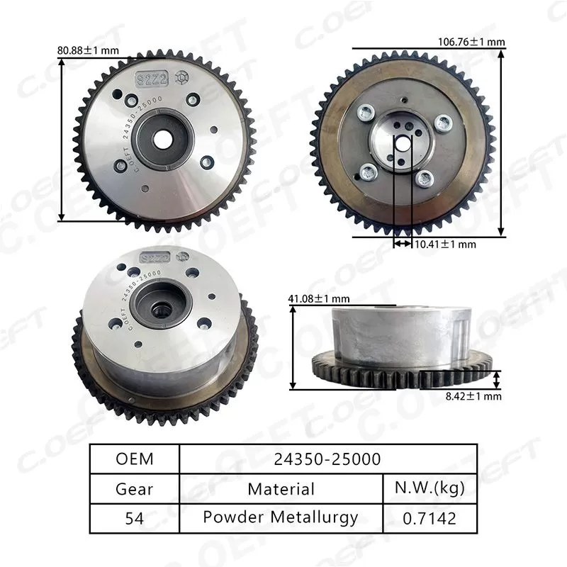 Para Yuxiang New Santa Fe 2.4 VVT engrenagem de sincronização (entrada) 24350-25000