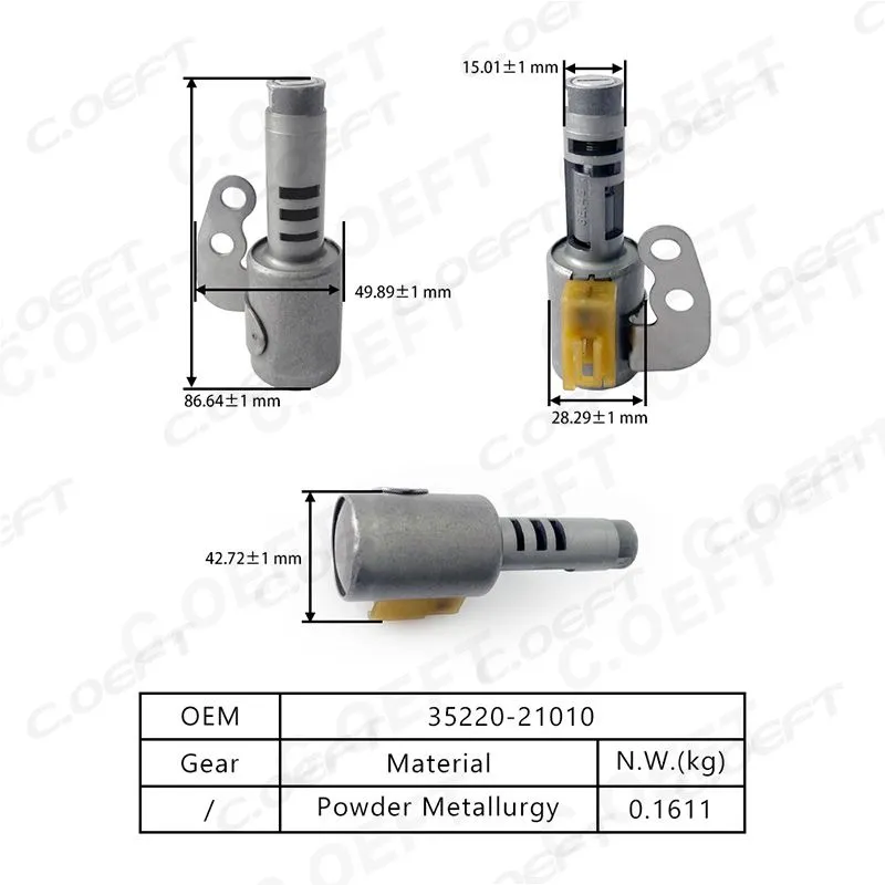 High Quality Refabricated Transmission Solenoid Valve 35220-21010 for Toyota for RAV4 U241E Engine Parts