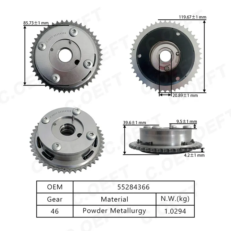 Para engrenagem de sincronização Fiat VVT 55284366